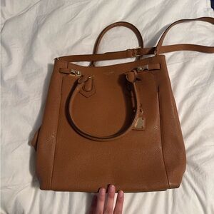 HENRI BENDEL Vintage Tan Leather Tote Bag